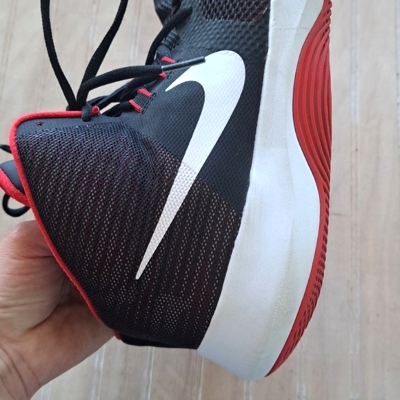 Nike Air Precision NBK Basketball Sport Tennis Shoes size 8 Blk University Red - Picture 7 of 12
